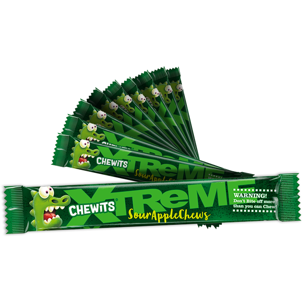 24st Chewits Xtreme Sour Apple Chews 34g